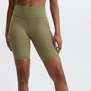 Fabletics Green Olive Powerhold Workout Exercise Bike Shorts‎ Women’s Size XXL